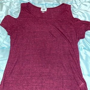 Burgundy old navy cold shoulder